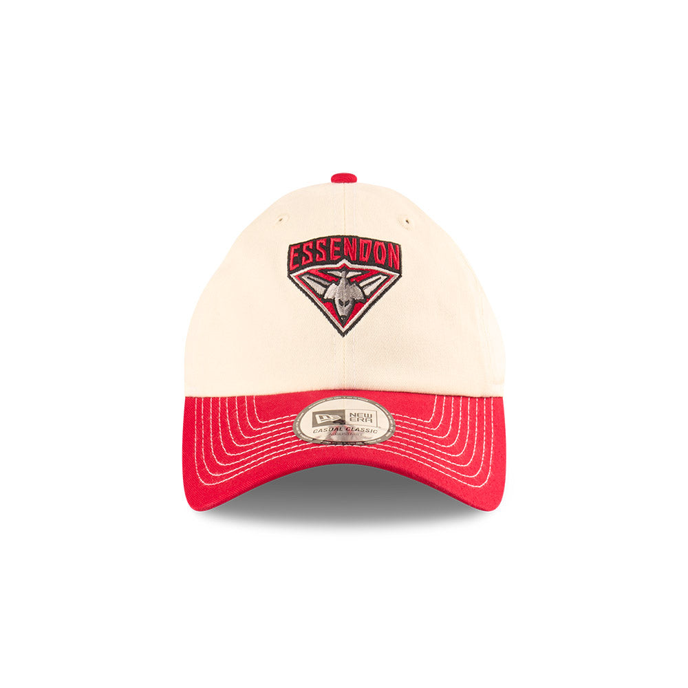Essendon Bombers Hat - 2025 AFL 2Tone Chrome Contrast Casual Classic Strapback Cap - New Era